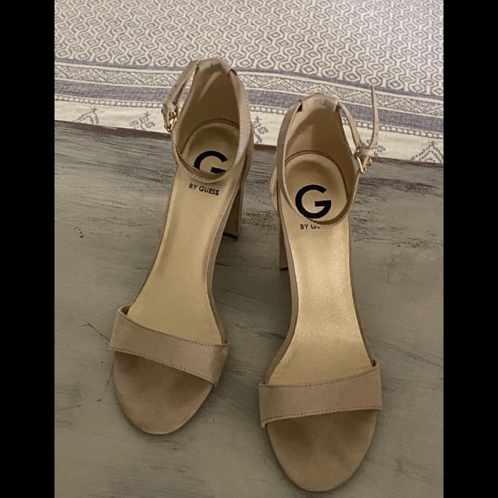 G by Guess Shantel 5 Natural Suede Sandal​​​​​​​​​​​ - Picture 4 of 11